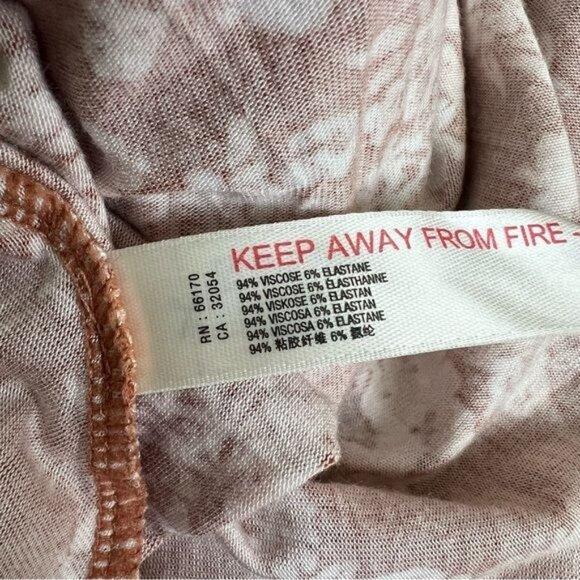 NWT Free People Printed Turnt Bodysuit - M - Picture 5 of 5